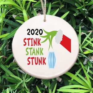 2020 Stink Stank Stunk Grinch Ornament image 1