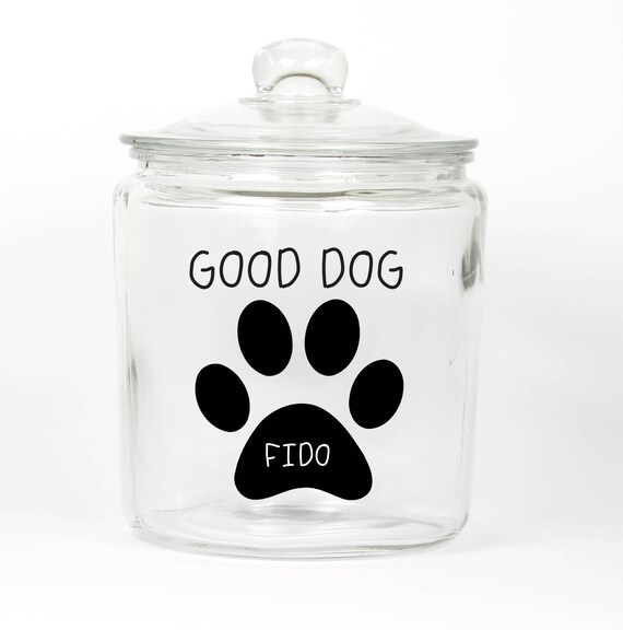 etsy dog treat jar