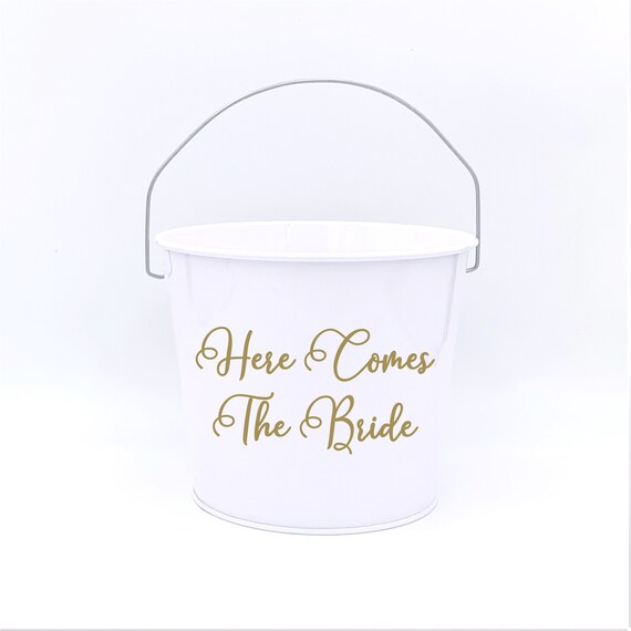 Here Comes The Bride Flower Girl Pail