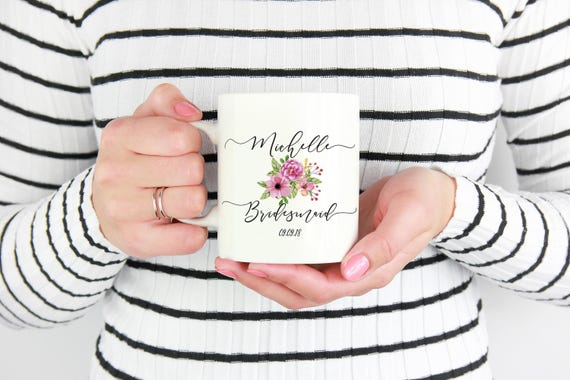 Bridesmaid Mug ~ Personalized ~ Gift for Bride ~ Bridesmaid ~ Maid of Honor ~ Bridal Party Gift ~ Bridal Shower Gift ~ Bride Gift