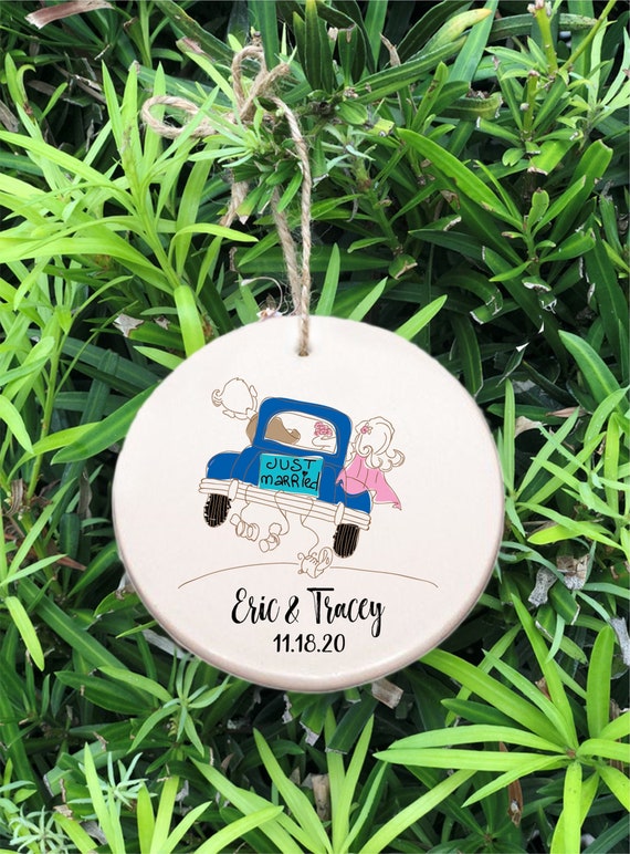 Personalized Newlyweds First Christmas Ornament ~ Just Married Ornament