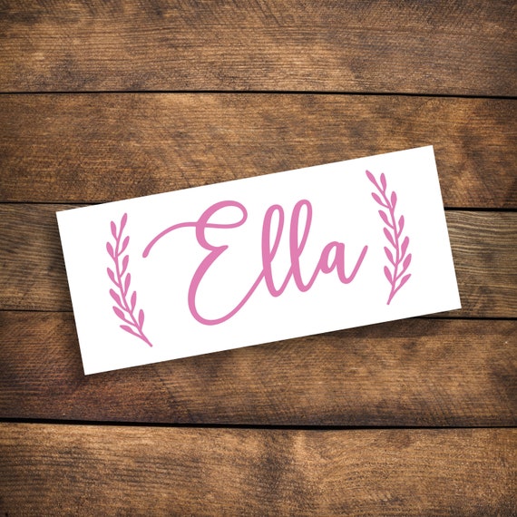 Personalized Name Decal ~ Choose Size & Color ~ Wedding Decal ~ Flower Girl Decal ~ Name Sticker ~ Wedding Name Decal ~ School Decal