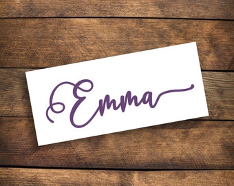 Personalized Name Decal ~ Choose Size & Color ~ Wedding Decal ~ Flower Girl Decal ~ Name Sticker ~ Wedding Name Decal
