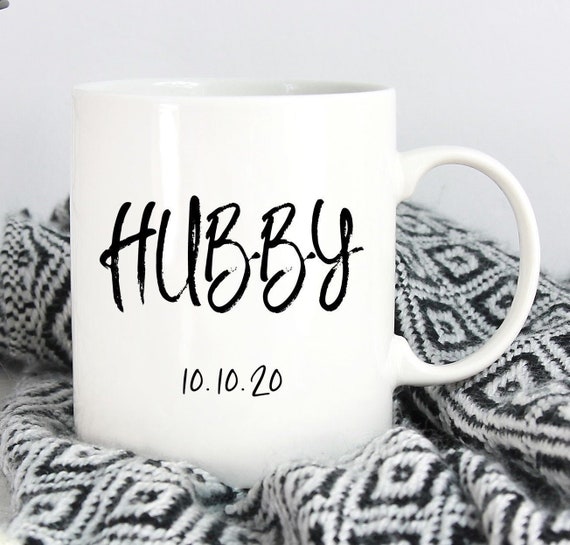 Hubby Mug - Established Date - Newlywed - Engaged