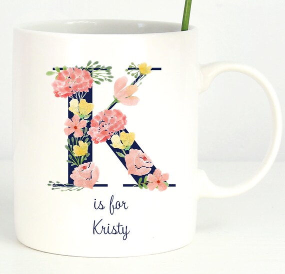 Personalized Letter Mug