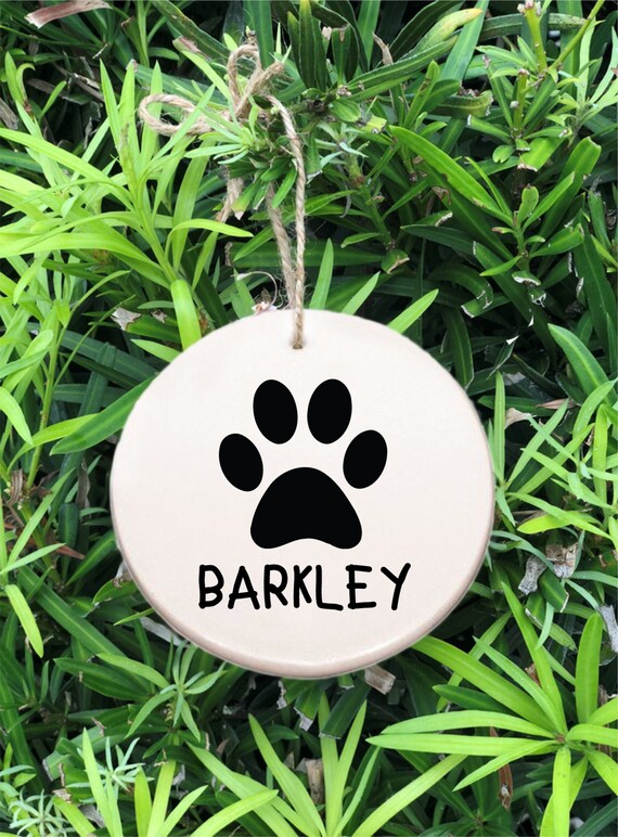 Personalized Paw Ornament ~ Dog Ornament ~ Free Personalization