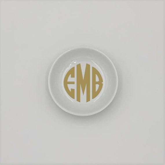 Personalized Monogram Ring Holder ~ Round or Square ~ Ring Bowl ~ Ring Dish ~ Wedding Gift ~ Engagement Gift ~ Bride Gift ~ Valentines Gift