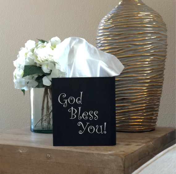 God Bless You Oversized Tissue Box Cover ~ Choose Your Colors