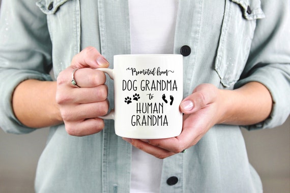 Promoted From Dog Grandma to Human Grandma Mug