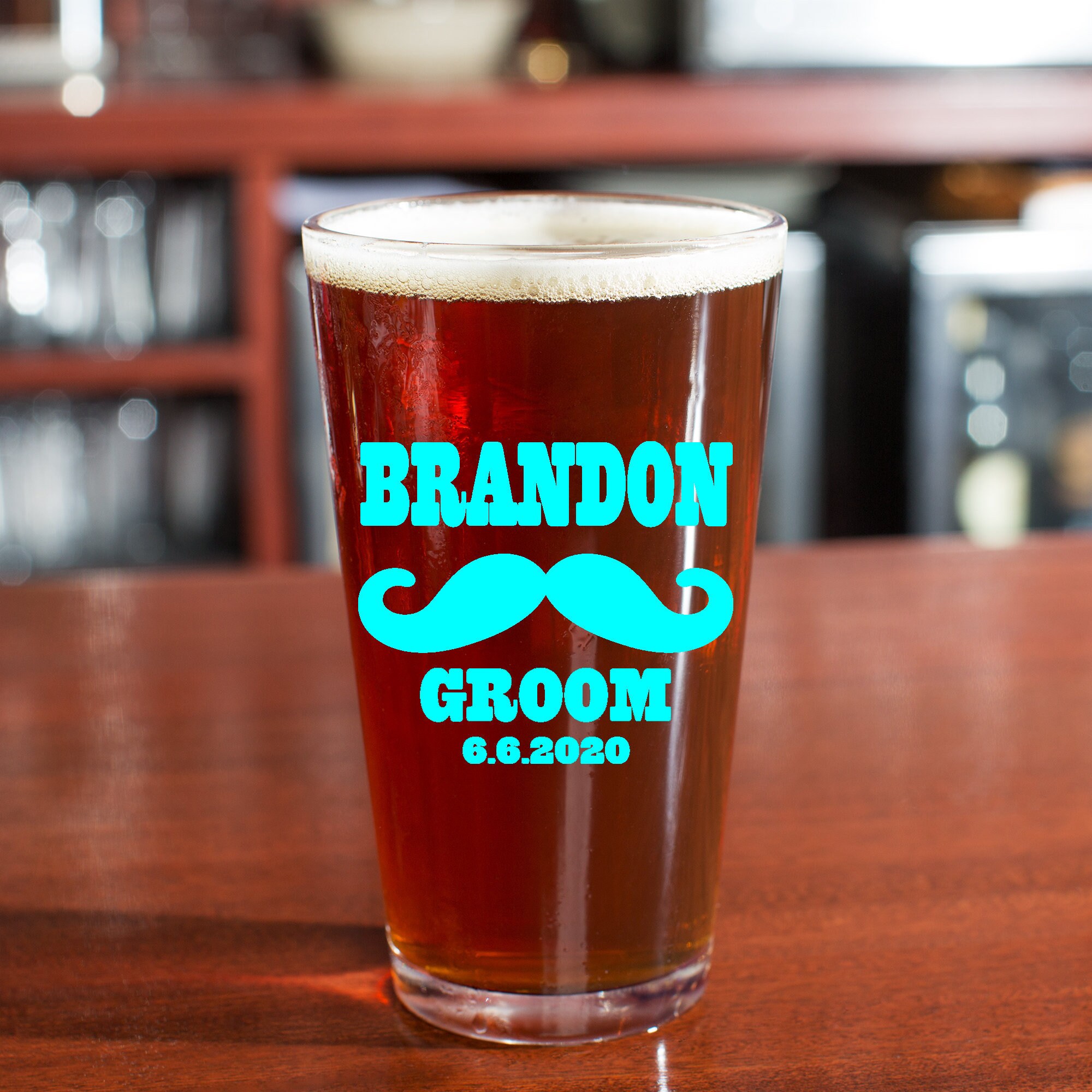 Personalized Pint Glasses Glass or Plastic Bachelor Party Etsy