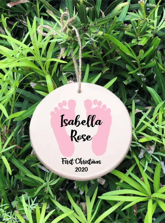 Baby's First Christmas Ornament ~ Pink Feet ~ Baby Ornament