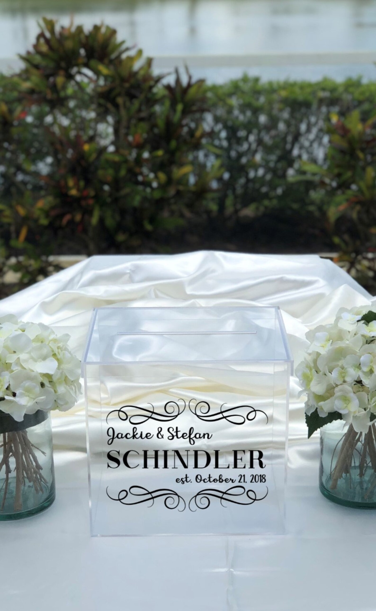 Personalized Wedding Card Box Clear Acrylic Card Box With Etsy