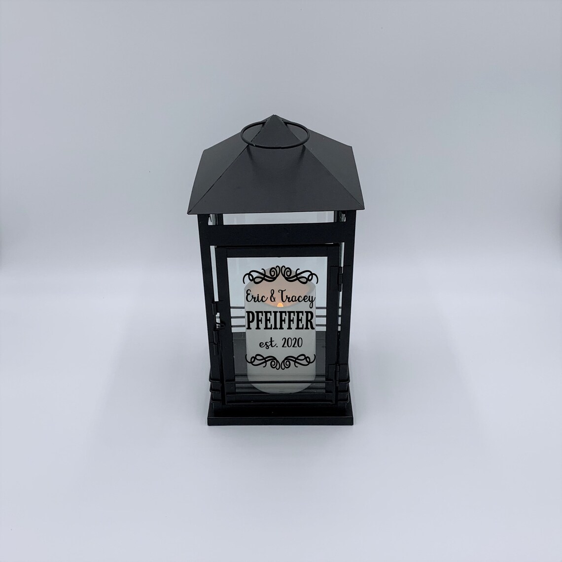 Personalized EST Metal Lantern Wedding Gift Engagement Etsy