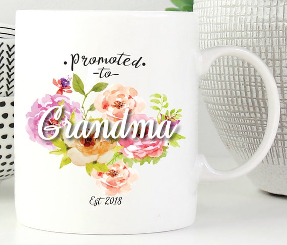 Promoted To Grandma Mug ~ New Grandma Mug ~ New Aunt Mug ~ Pick the name for Grandma ~ Custom Grandma Mug ~ Baby Shower Gift ~ Gift for Mom