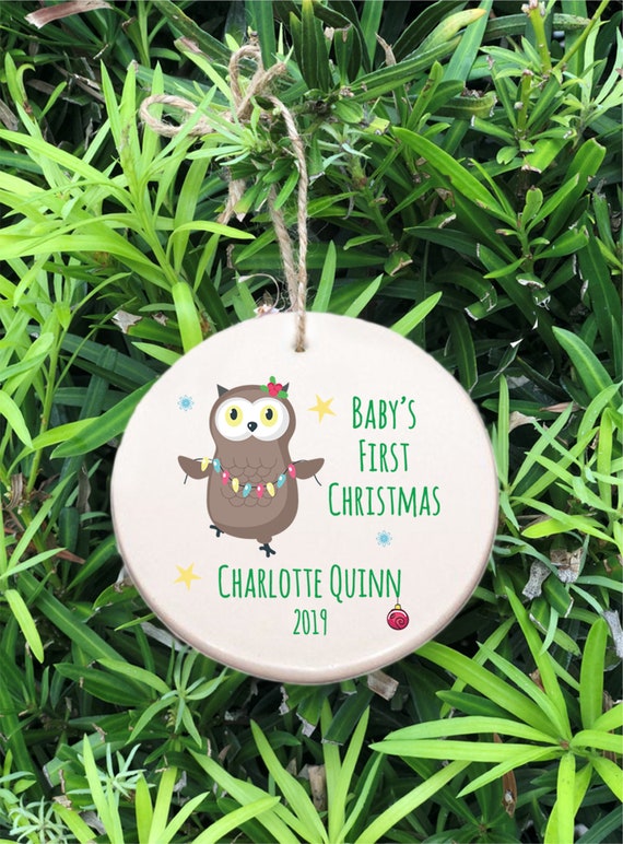 Baby's First Holiday Ornament ~ Choose Animal ~ Reindeer ~ Owl ~ Bear ~ Bunny ~ Fox ~ Racoon ~ Baby Shower Gift ~ Newborn Christmas Gift