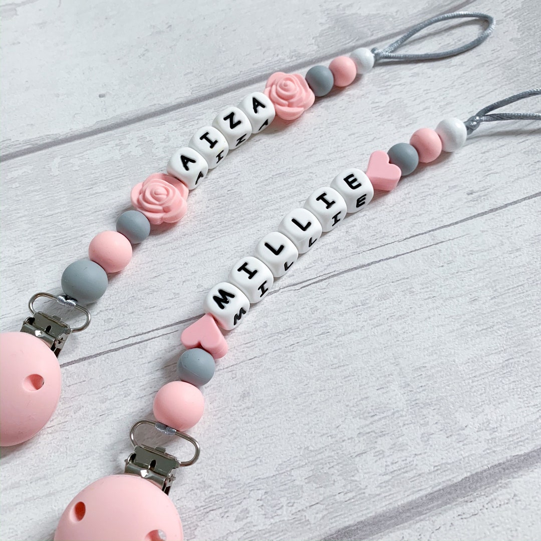 Personalised Dummy Clip Custom Soother Holderdummy Chain Etsy New Zealand