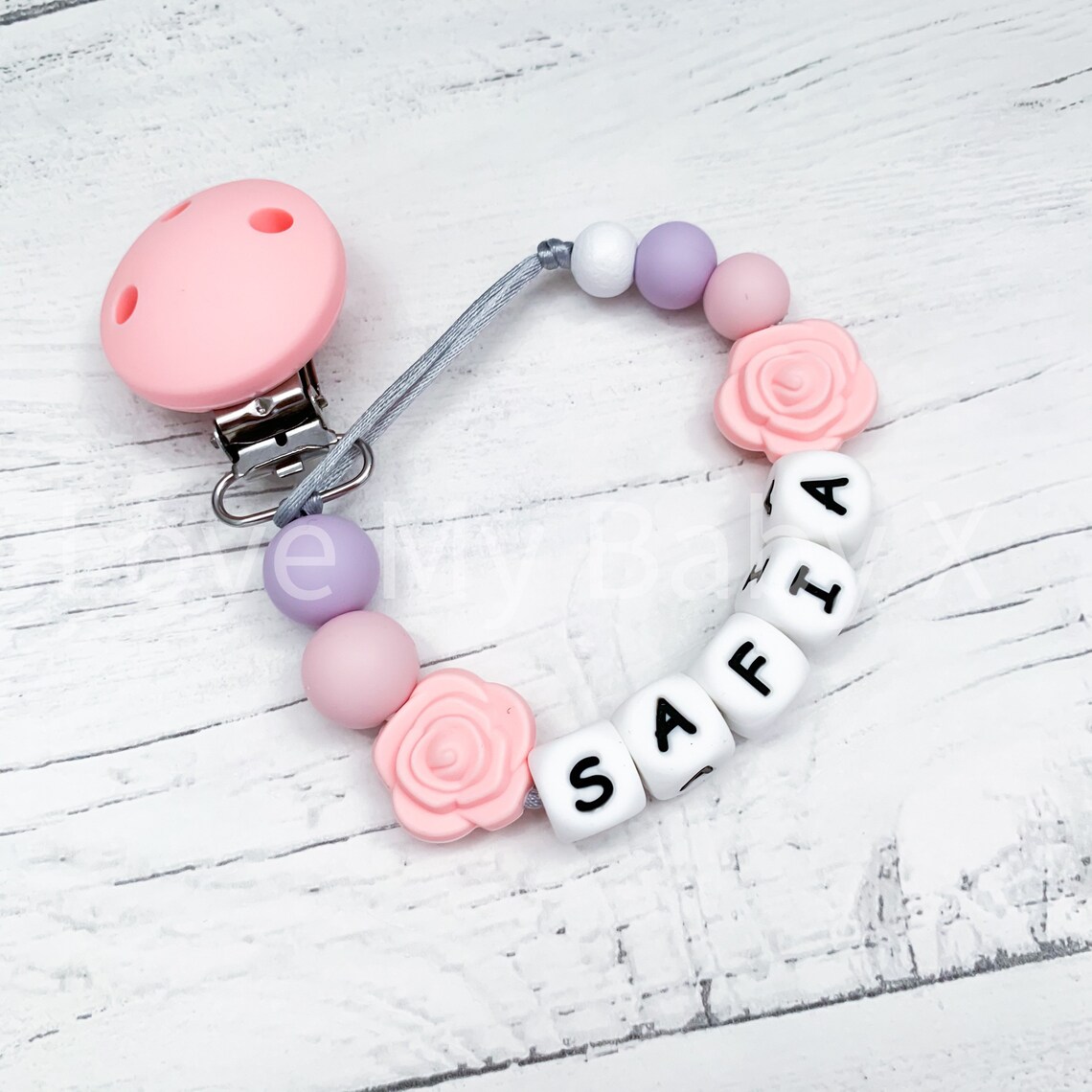 Silicone Dummy Clip Name paci Personalized Pacifier Clip Etsy