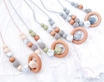 Silicone Nursing necklace Breastfeeding Necklace Sensory Necklace Fiddle necklace New Mum gift Mama present Textured Silicone Necklace