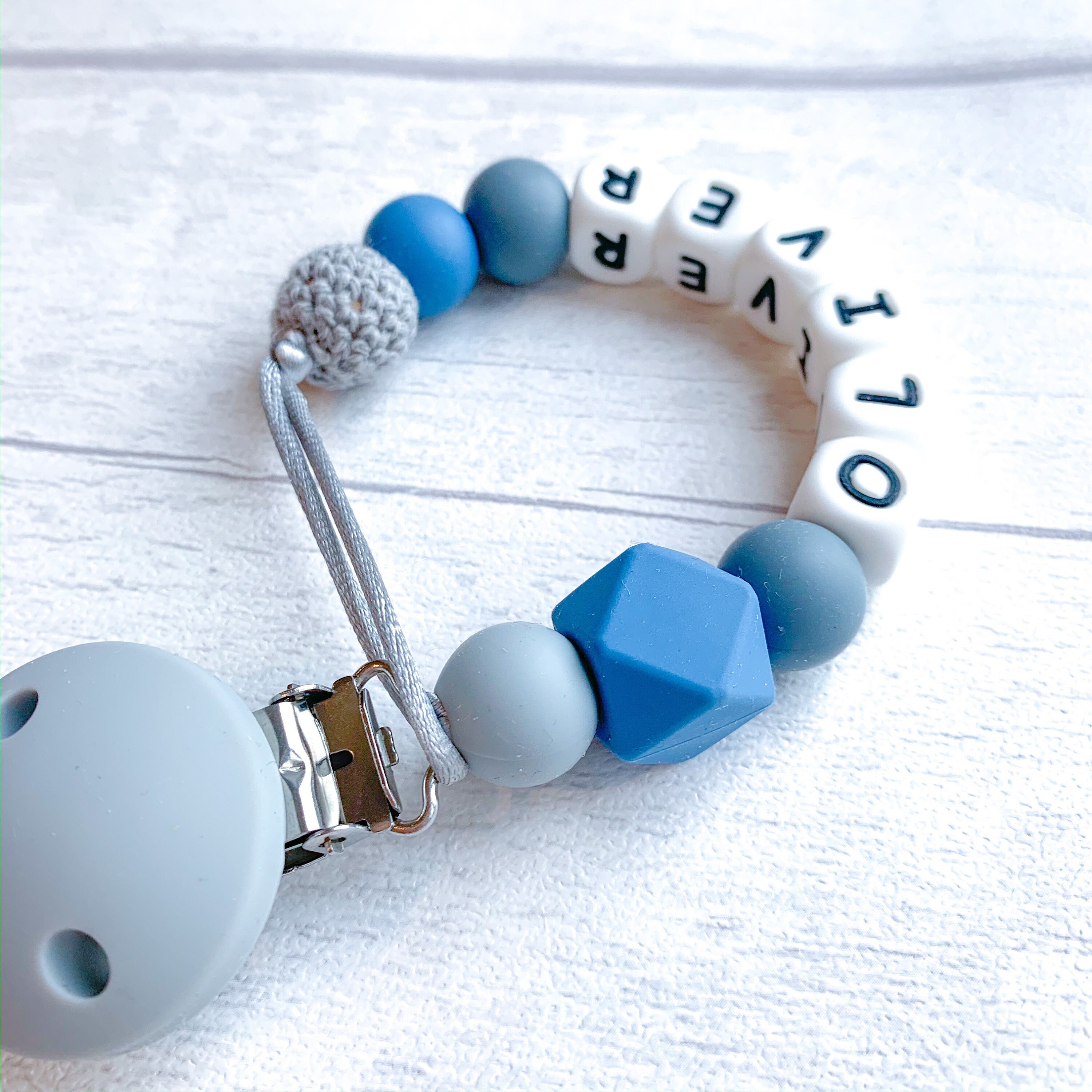 Silicone Dummy Clip Toy clip Personalised Pacifier Clip Etsy