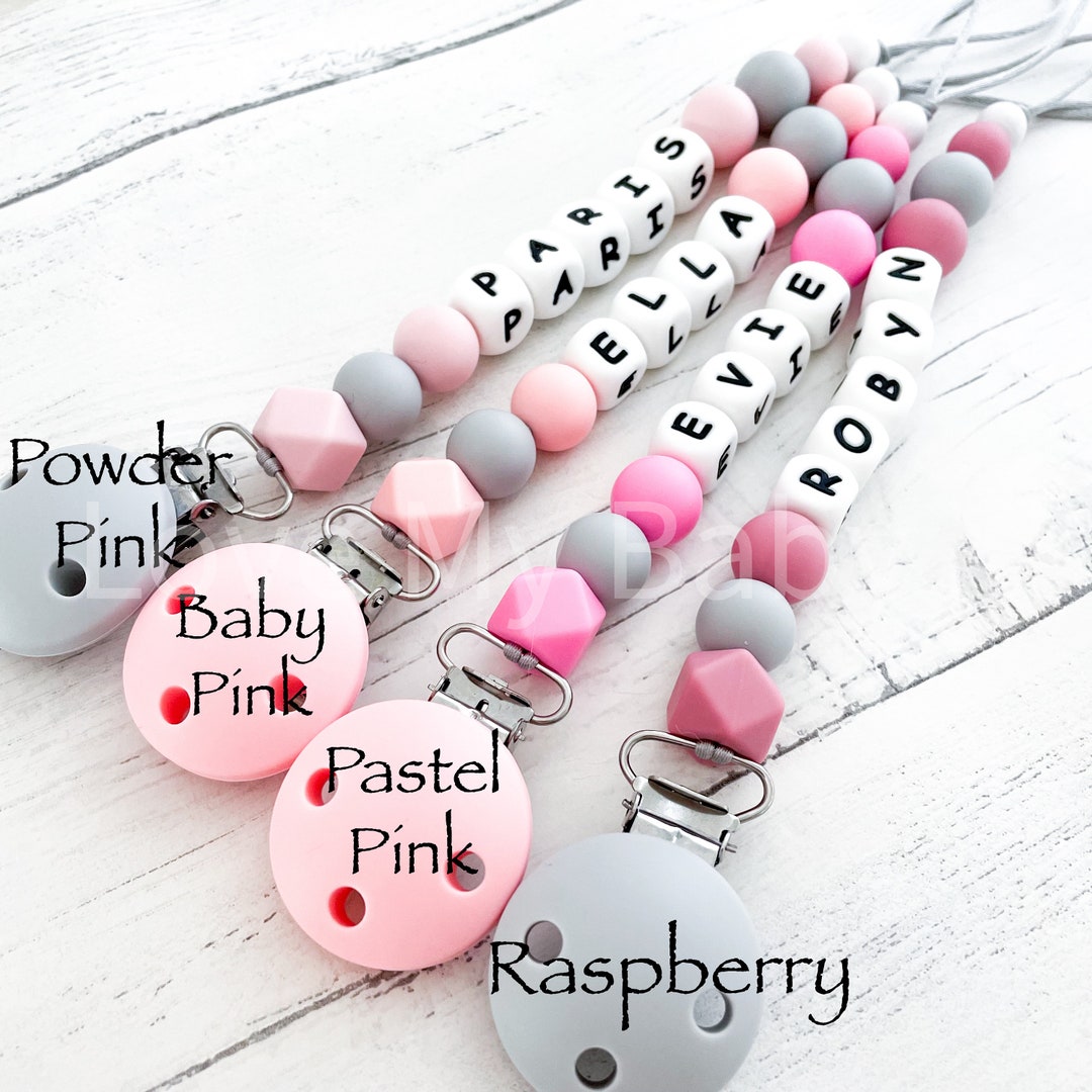 Silicone Dummy Clip Custom Soother Holder Dummy Chain Dummy Clip  Personalised Dummy Holder Gift MAM Clip