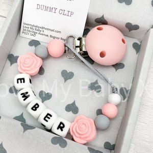 Personalised Dummy Clip| Toy clip| Custom Soother Holder| Dummy Chain | New arrival Gift| Dummy Holder| Newborn Gift MAM dummy Clip BIBS