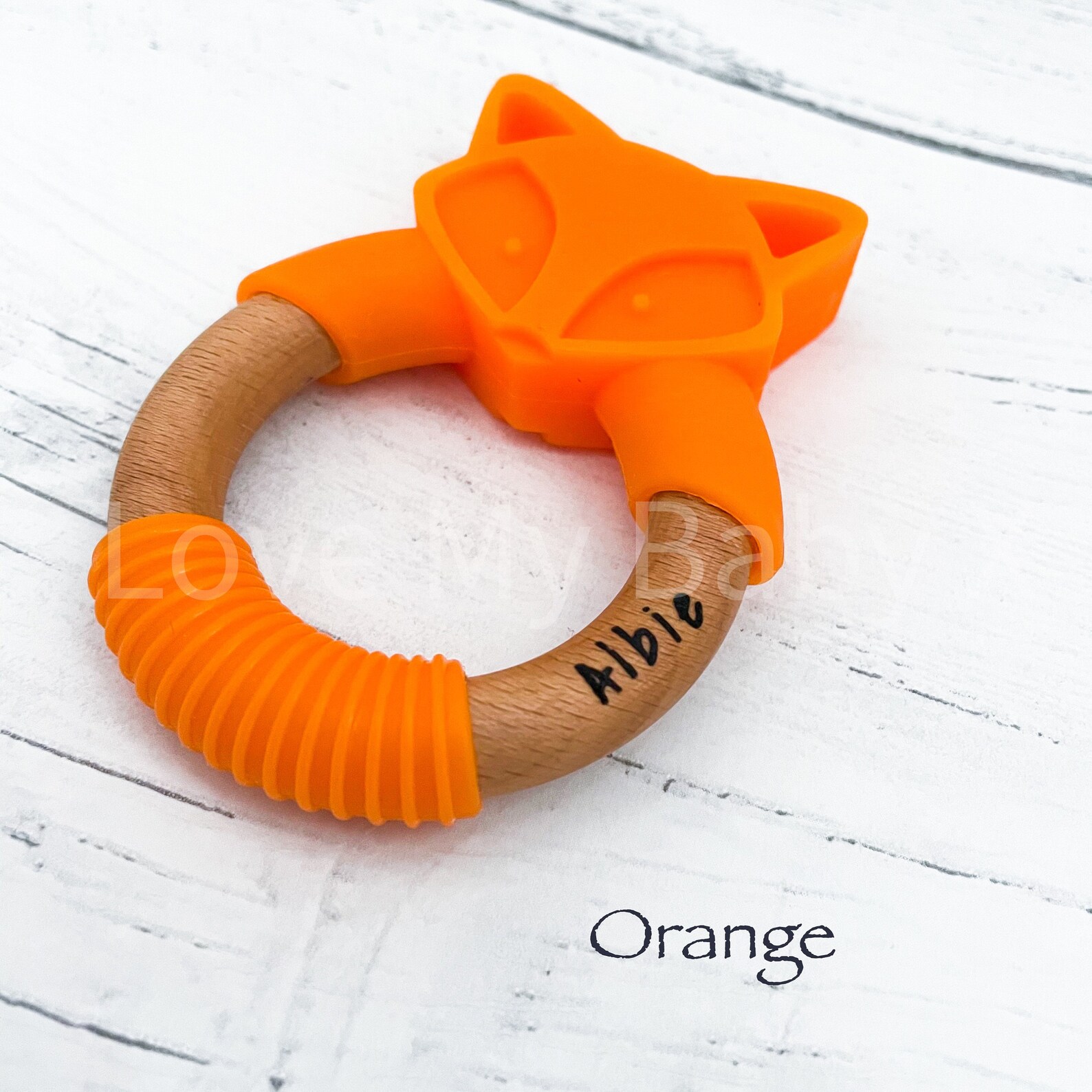Safe Silicone Teetherbaby Ring Teetherpersonalized Teething Etsy