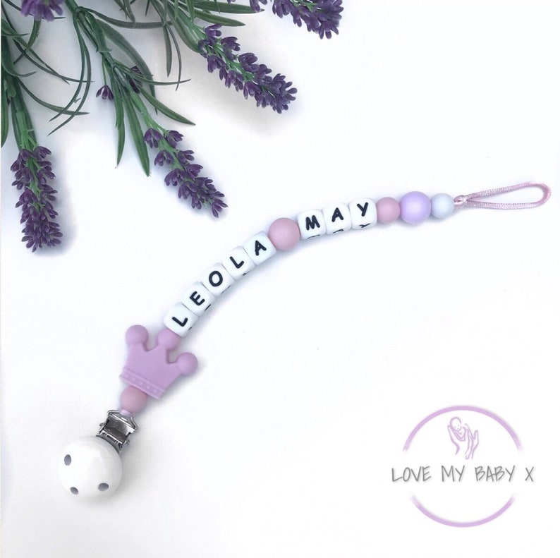 personalised mam dummy clips