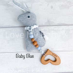 Personalised Bespoke Gift My First Easter Bunny Rattle Sensory Rattle Engraved Toy First Easter Gift Newborn Gift New mum gift Name Rattle