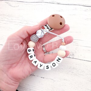 BIBS dummy clip with a name, special gift for a newborn, pacifier chain personalized, dummy chain, MAM dummy clip personalised