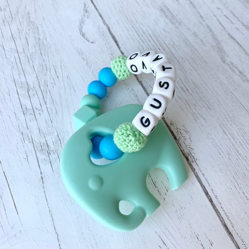 personalised silicone teether