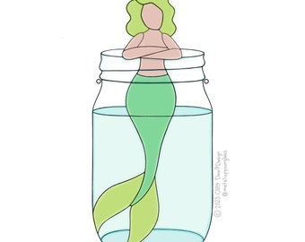 Stained Glass Patterns: Mermaid & Storm Cloud in a Jar (PDF)