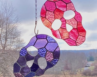 Stained Glass Skull Pattern, Spooky Halloween Decor (PDF Pattern)