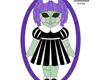 Baby Doll Stained Glass Pattern (PDF) (PNG)