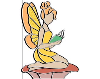 Stained Glass Mermaid & Fairy Pattern Set: Book Lover Fantasy (PDF)