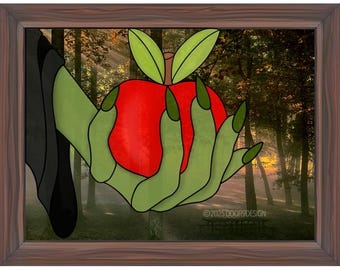 Stained glass patterns, Witch Hand PDF and PNG