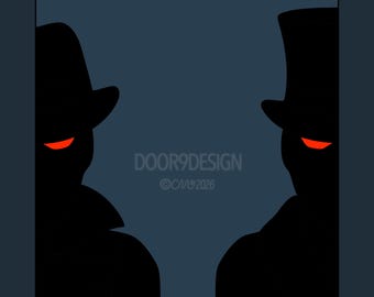 Shadow Man  Stained Glass Patterns - 4 variations (PDF Patterns)