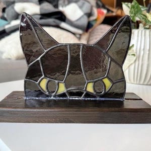 Cat Peeking-gebrandschilderd glaspatronen: kattenkijkers (pdf)