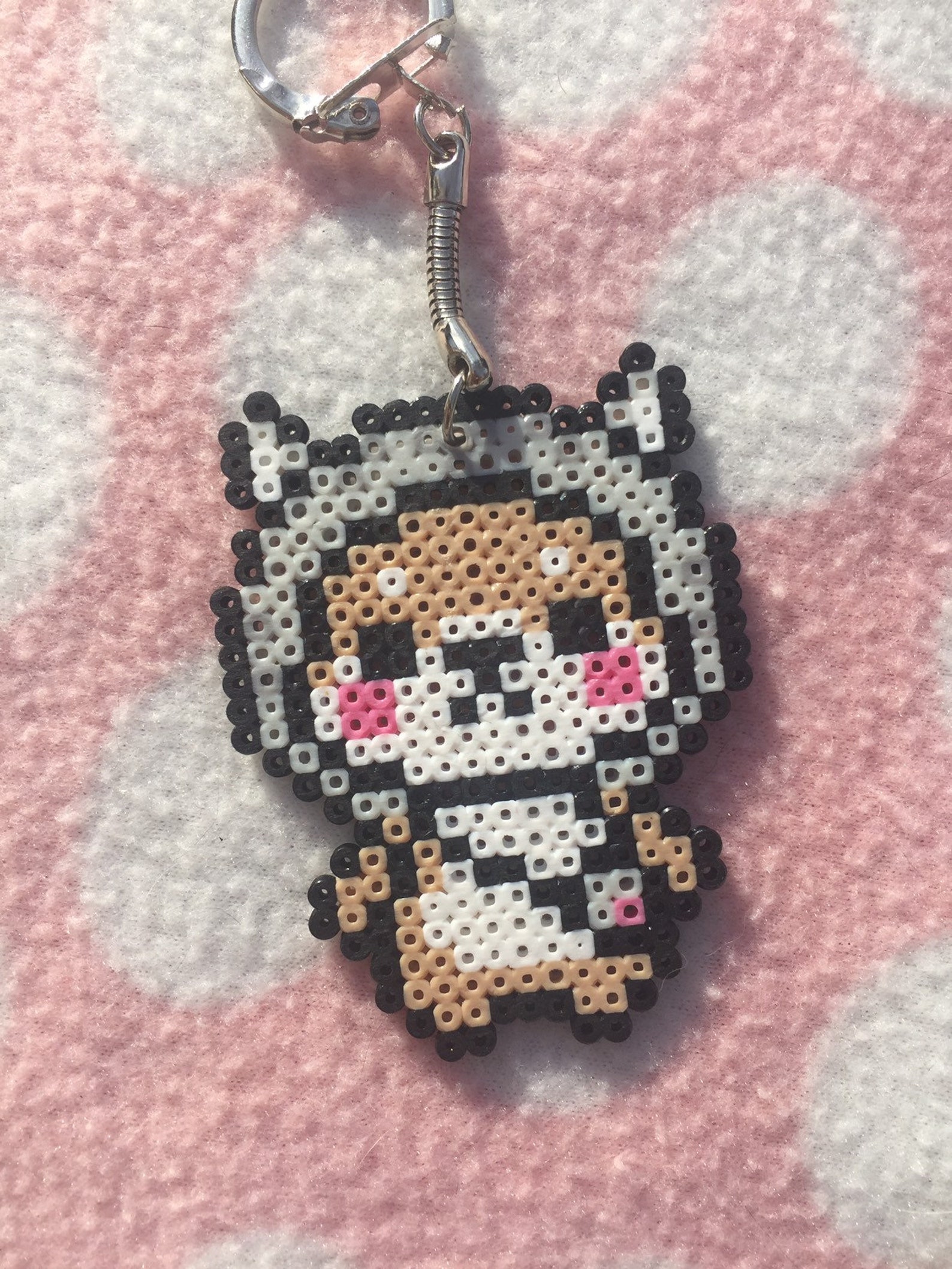 Dog Puppy Costume Shiba Perler Bead Pixel Cute Keychain Etsy