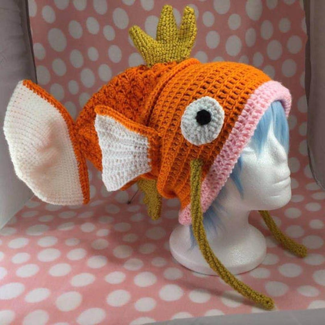 Magikarp Hat Pokemon Jump Crochet Amigurumi Kawaii Shiny Etsy