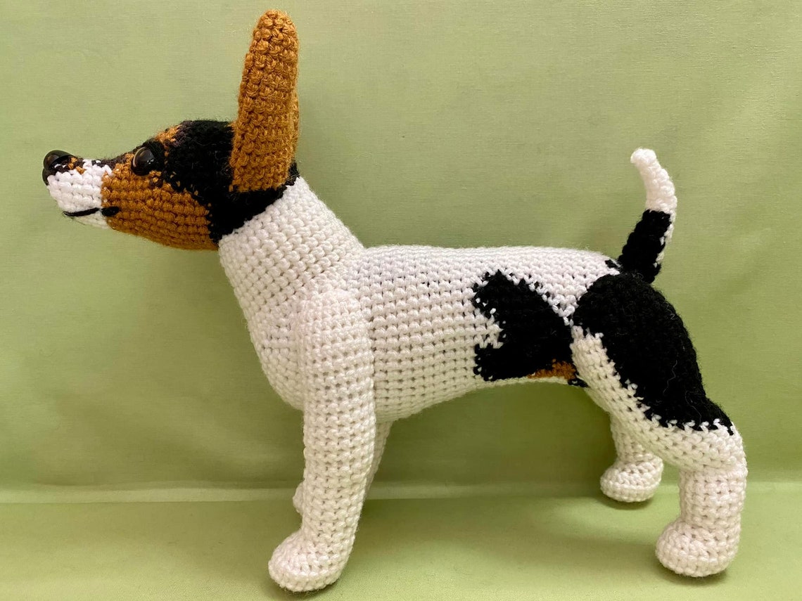 Rat Terrier Custom Amigurumi Crochet Plush Toy Stuffed Dog Etsy