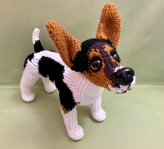 Rat Terrier Custom Amigurumi Crochet Plush Toy Stuffed Dog Etsy