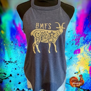 Billy strings shirt fan art, Hippie Vintage BMFS ladies tank,meet me at the creek, Billy Goat, Trip n goat, bluegrass shirt, festival Tshirt