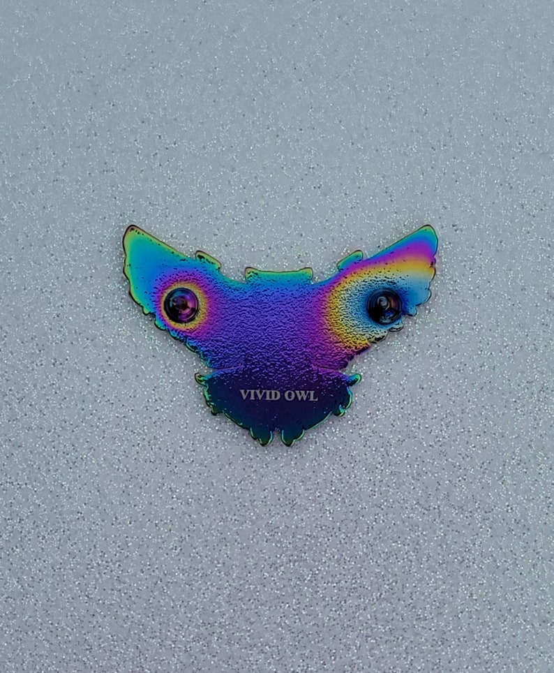 Enamel Pin Owl Cute enamel pin Rainbow metal enamel pin soft enamel backpack pin image 2