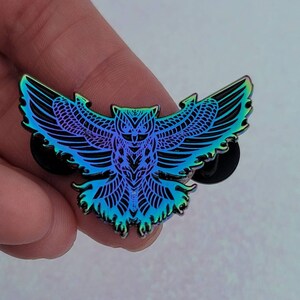 Enamel Pin Owl Cute enamel pin Rainbow metal enamel pin soft enamel backpack pin image 8