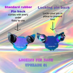 Enamel Pin Owl Cute enamel pin Rainbow metal enamel pin soft enamel backpack pin image 3