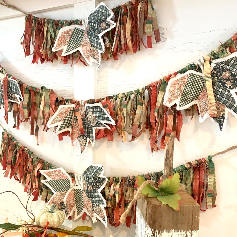 Diy Fall Rag Garland Fall Garland - Etsy