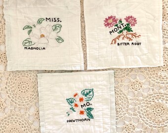 n*a様 TODAY FUL Embroidery Patchwork Trou Herrschners Augusta Quilt Block Stamped Embroidery