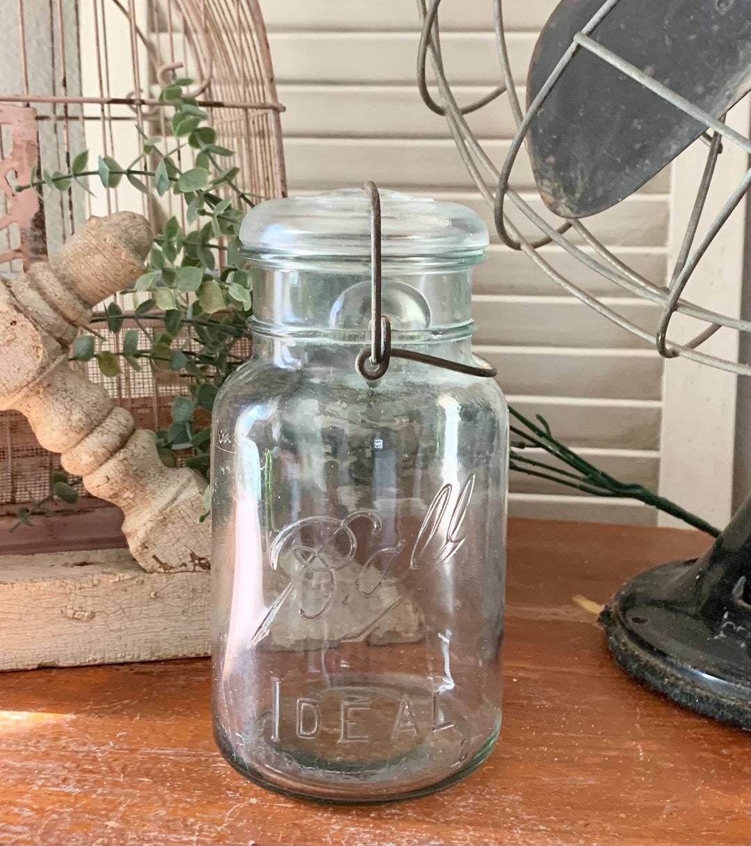 Vintage Ball Canning Jar 19101923 Clear Glass Pantry Storage Etsy