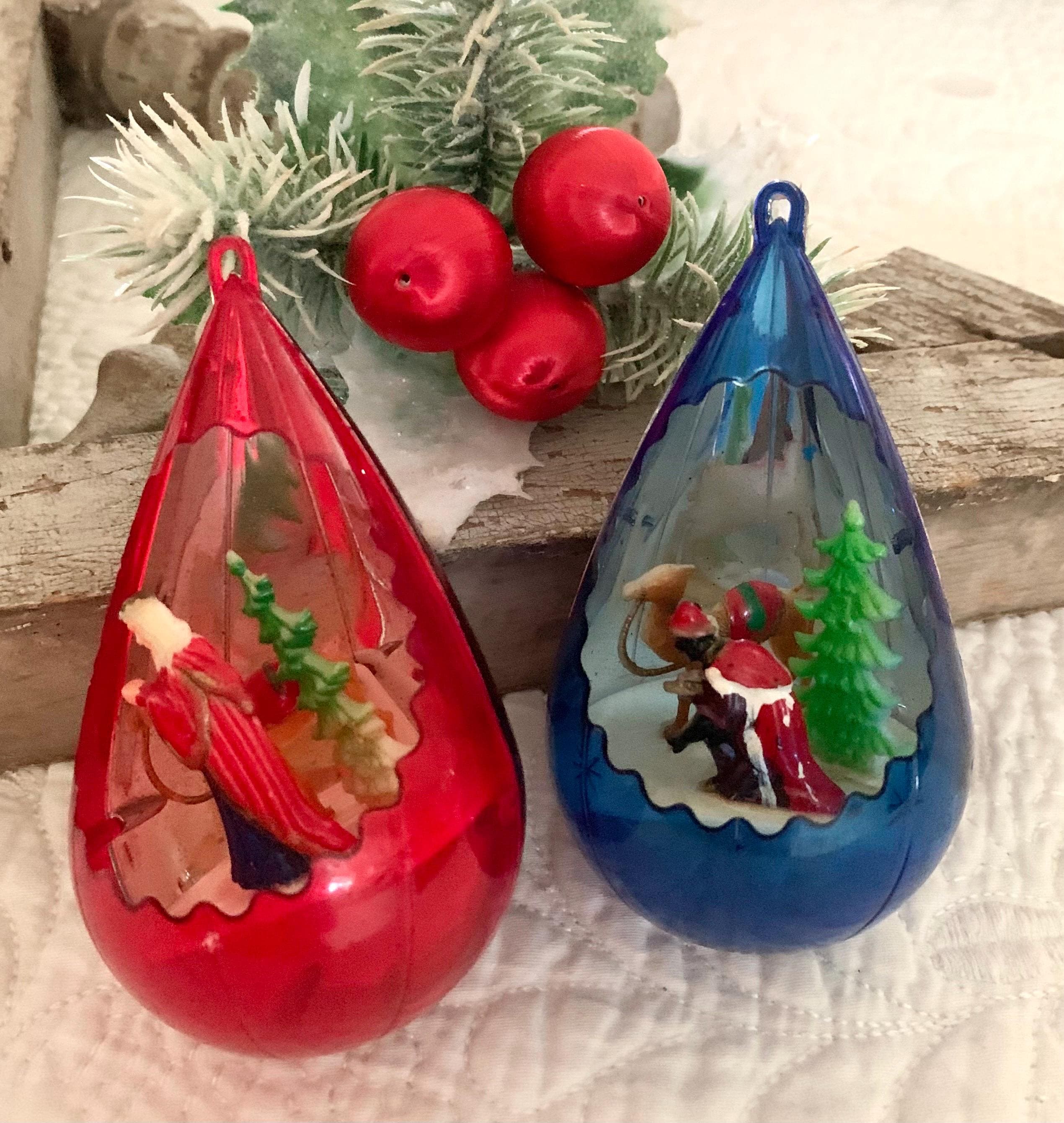 Vintage Christmas Vintage Hard Plastic Jewel Brite Diorama