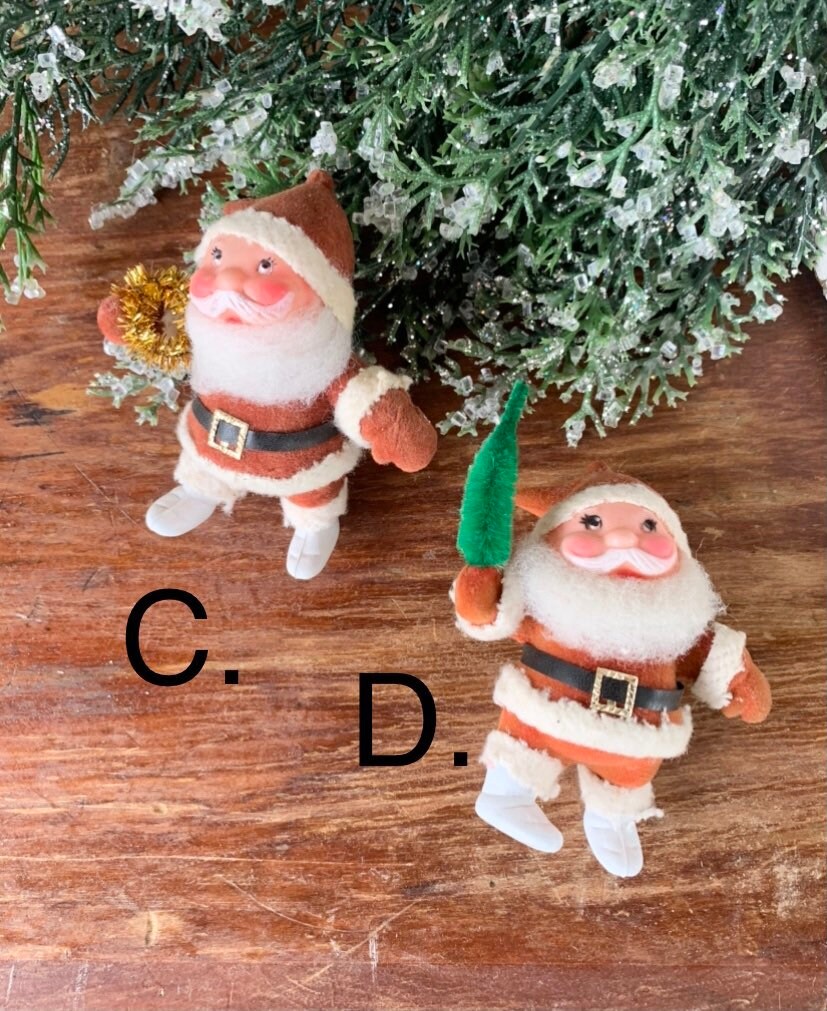 Vintage Christmas Picks Vintage Santa Vintage Hard Plastic